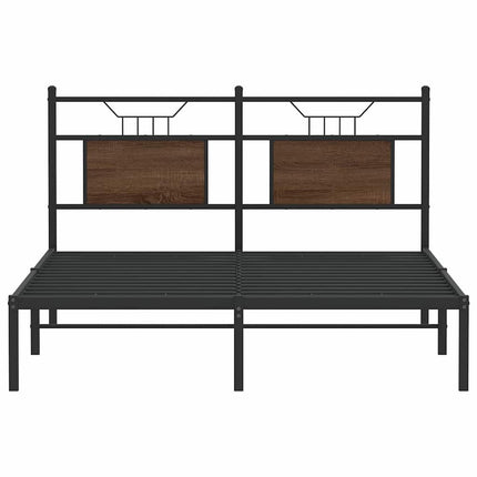 sengeramme 140x190 cm uden madras konstrueret træ brunt eg