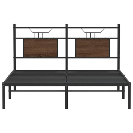 sengeramme 140x200 cm uden madras konstrueret træ brunt eg