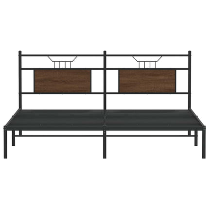 sengeramme 160x200 cm uden madras konstrueret træ brunt eg
