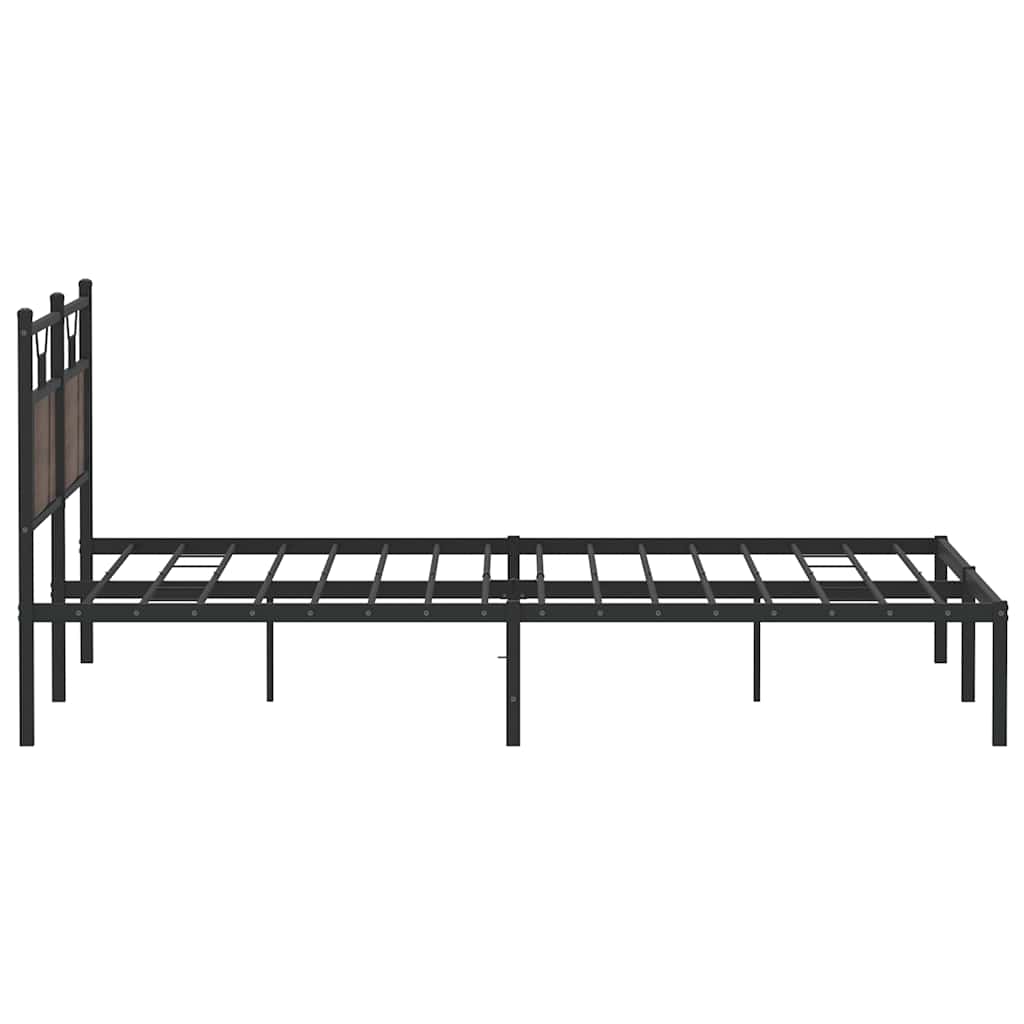 sengeramme 160x200 cm uden madras konstrueret træ brunt eg