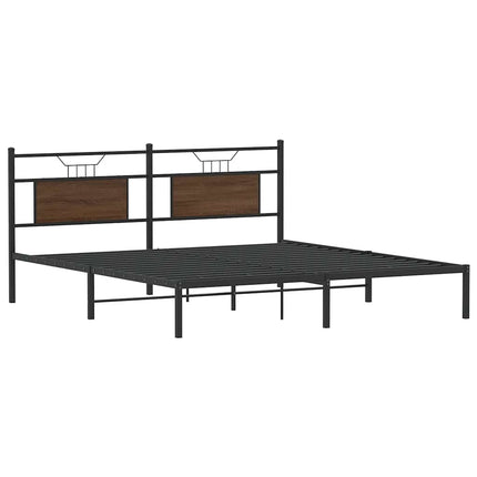 sengeramme uden madras 183x203 cm konstrueret træ brunt eg