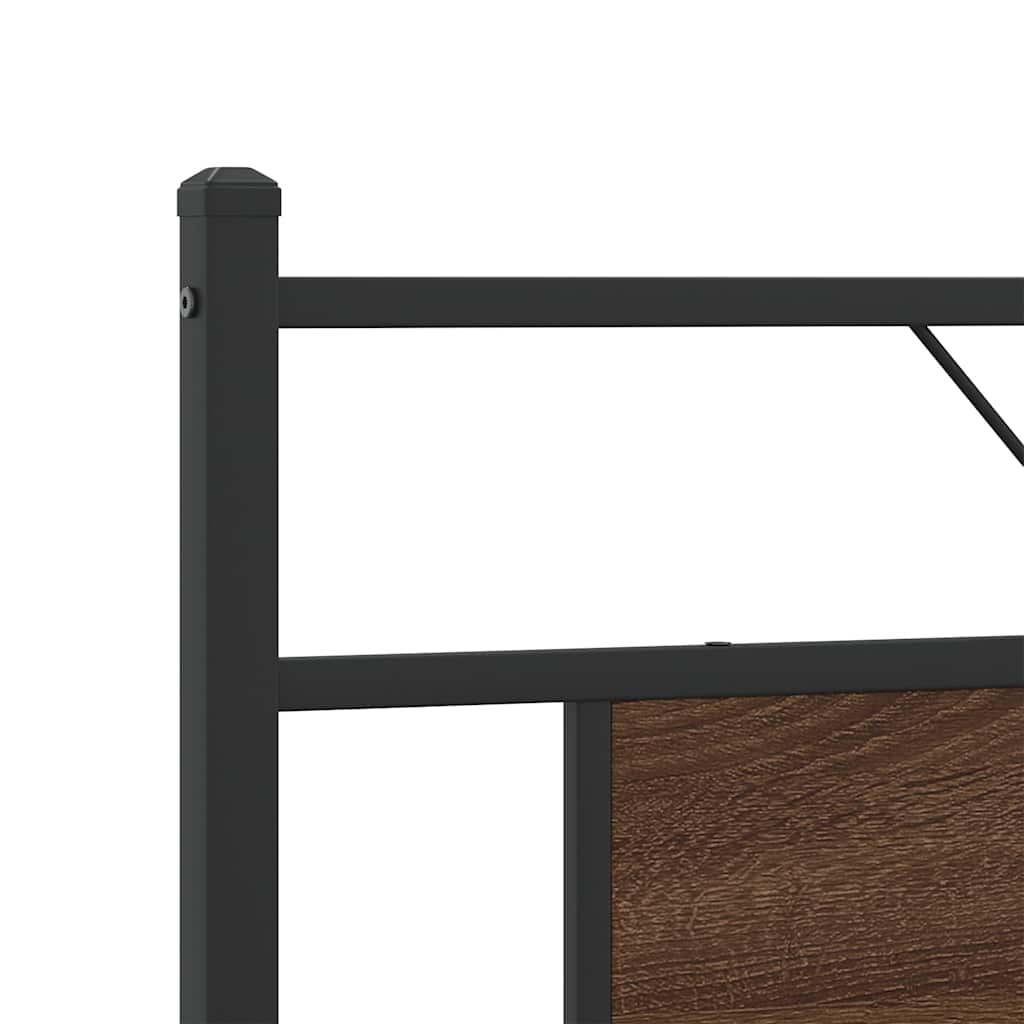 sengeramme uden madras 183x203 cm konstrueret træ brunt eg