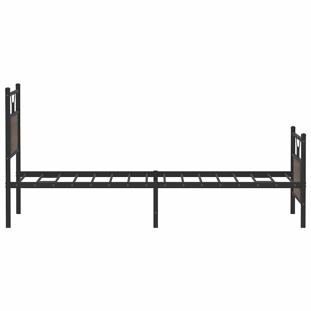 sengeramme 90x190 cm uden madras konstrueret træ brunt eg