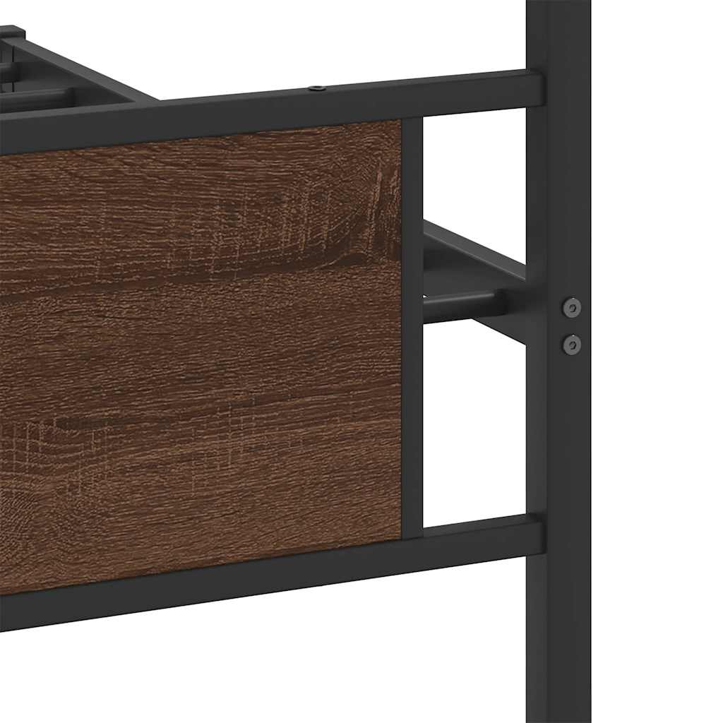 sengeramme uden madras 107x203 cm konstrueret træ brunt eg