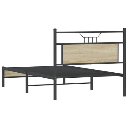sengeramme uden madras 107x203 cm konstrueret træ sonoma-eg