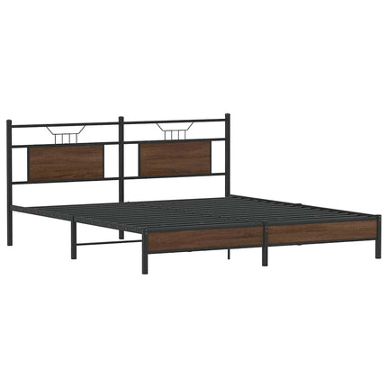 sengeramme uden madras 183x213 cm konstrueret træ brunt eg