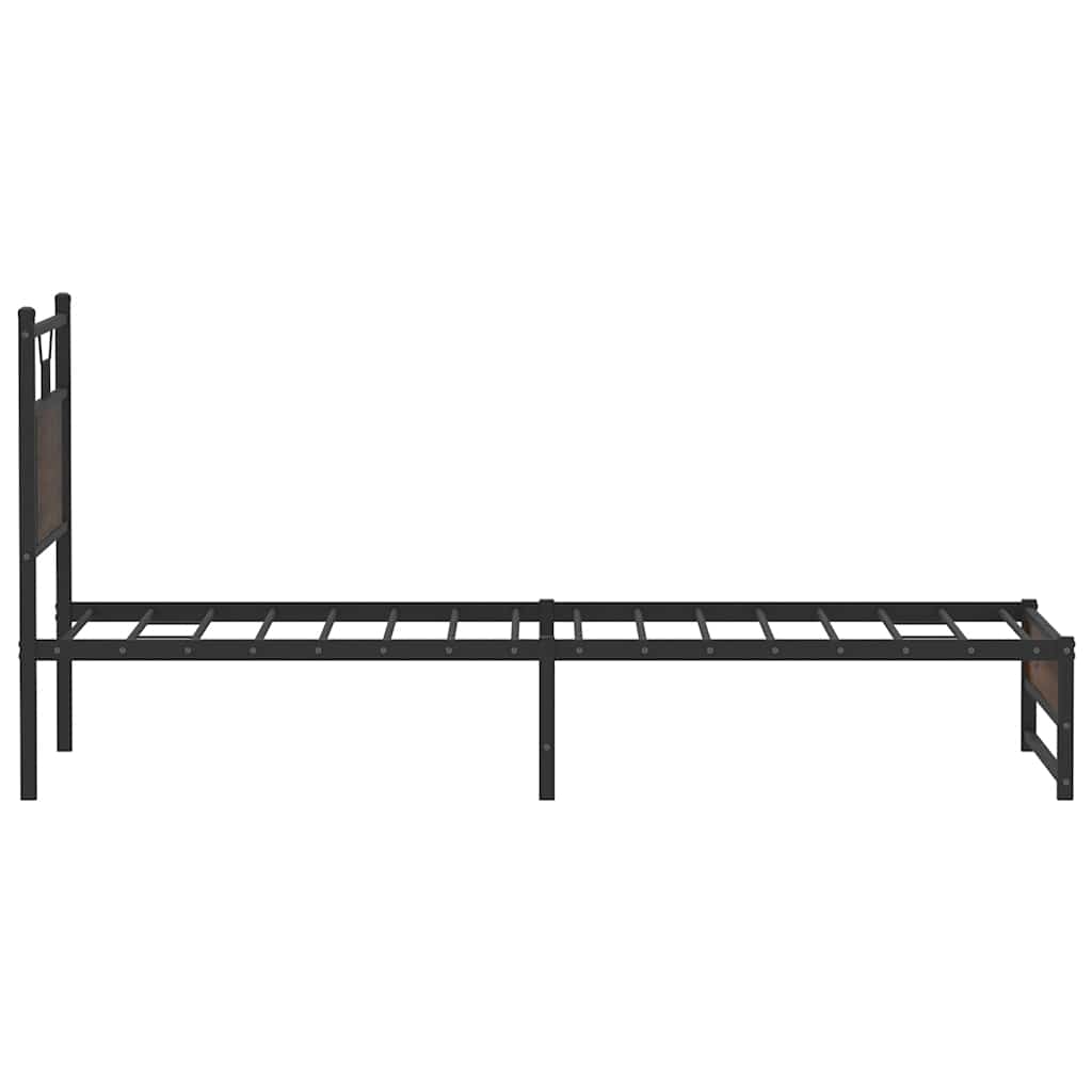 sengeramme 90x200 cm uden madras konstrueret træ brunt eg