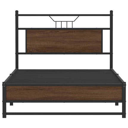 sengeramme uden madras 107x203 cm konstrueret træ brunt eg