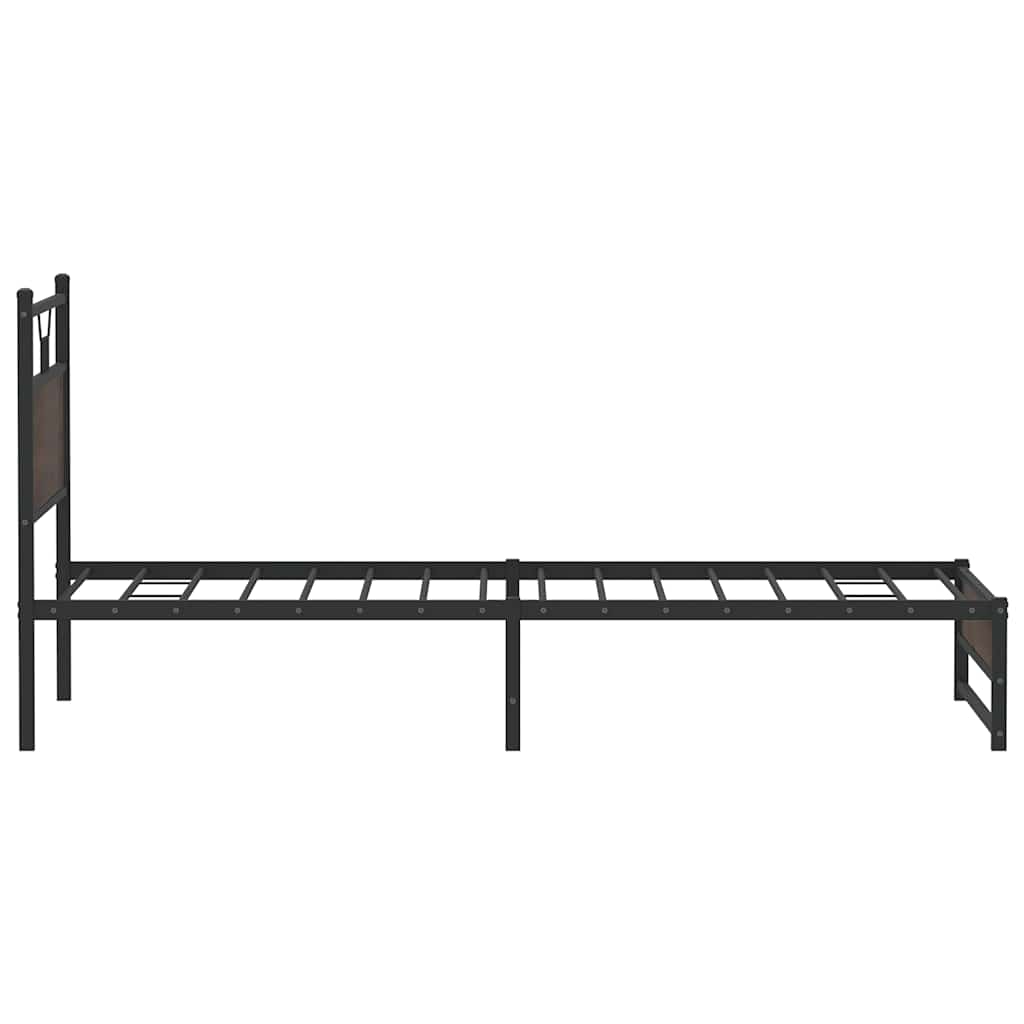 sengeramme uden madras 107x203 cm konstrueret træ brunt eg
