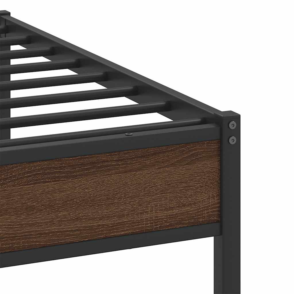 sengeramme uden madras 107x203 cm konstrueret træ brunt eg