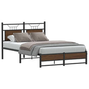 sengeramme 120x190 cm uden madras konstrueret træ brunt eg