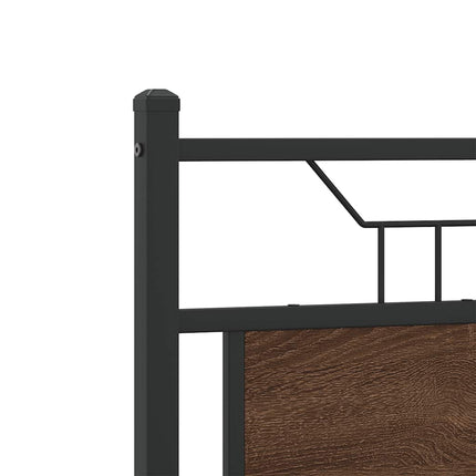 sengeramme 120x200 cm uden madras konstrueret træ brunt eg