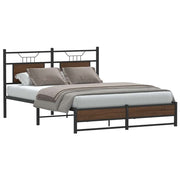 sengeramme 140x200 cm uden madras konstrueret træ brunt eg