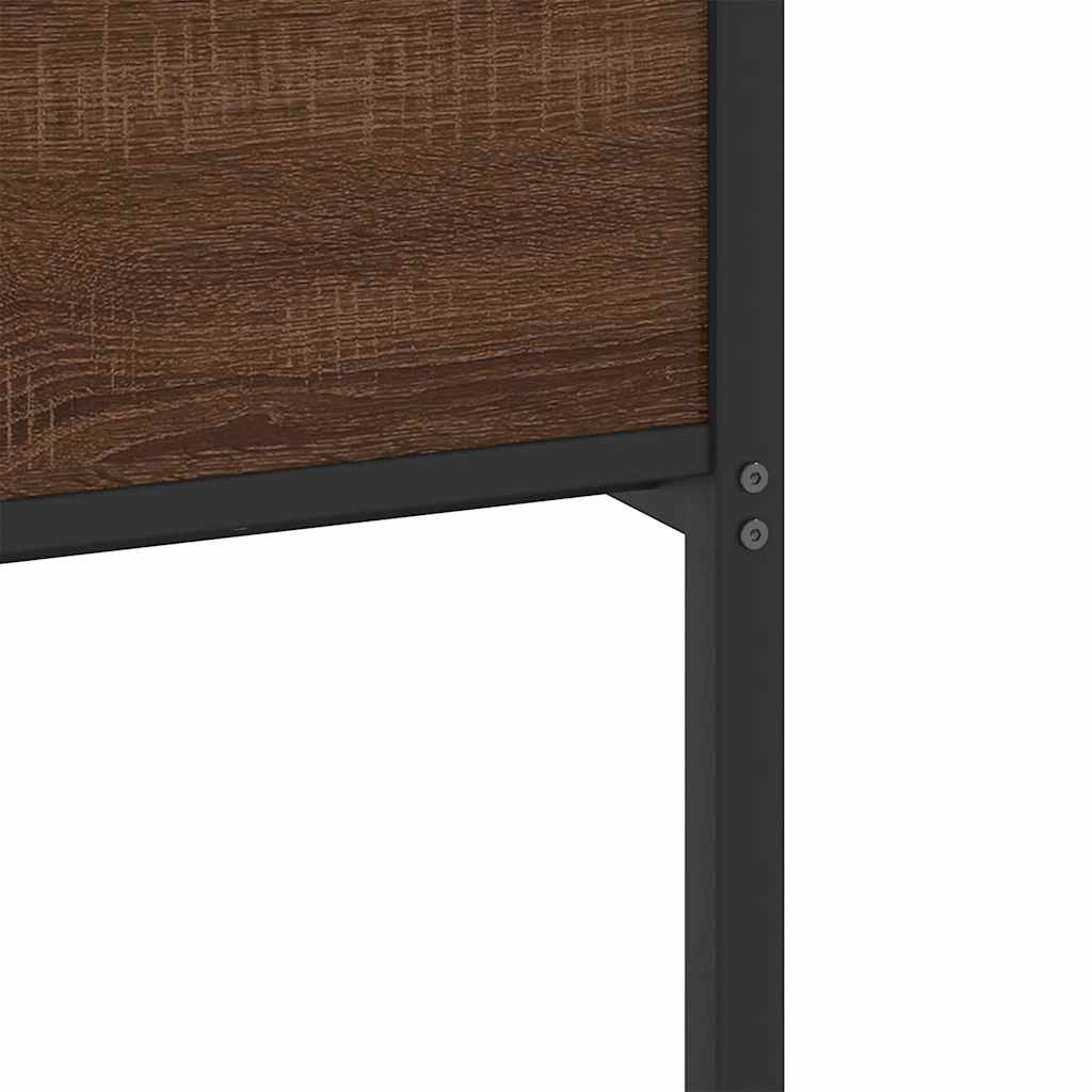sengeramme 75x190 cm uden madras konstrueret træ brunt eg