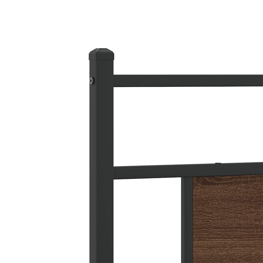 sengeramme 80x200 cm uden madras konstrueret træ brunt eg