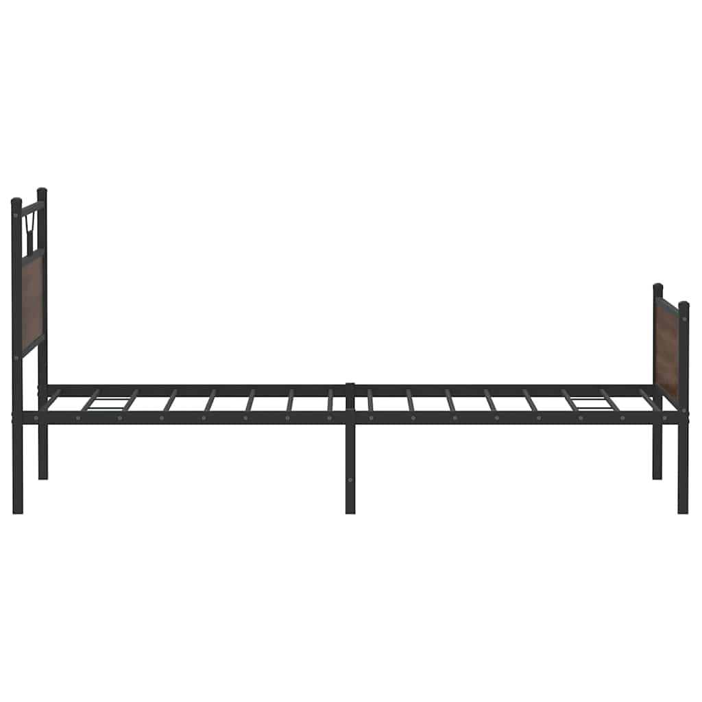sengeramme 100x190 cm uden madras konstrueret træ brunt eg