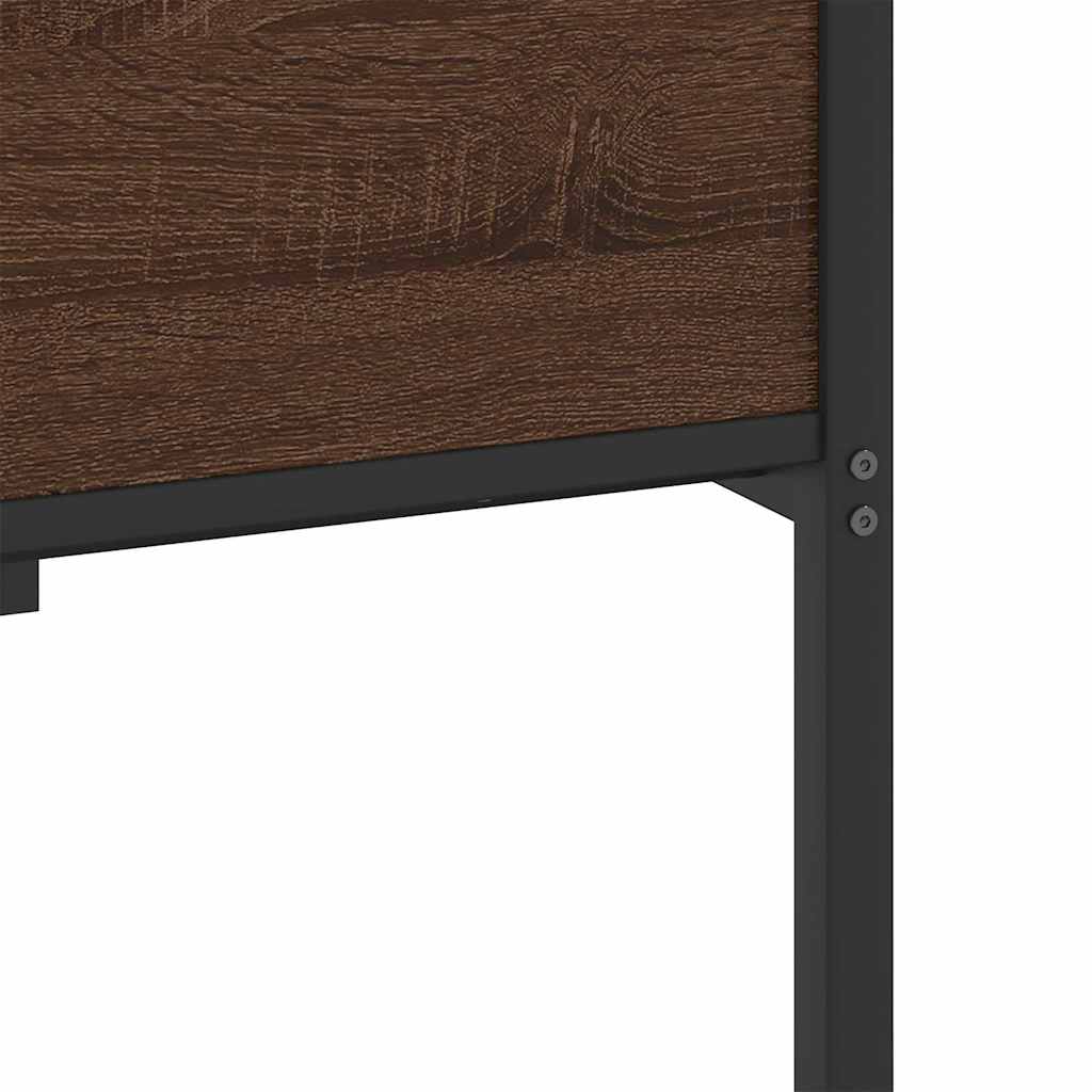 sengeramme 100x190 cm uden madras konstrueret træ brunt eg