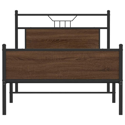 sengeramme uden madras 107x203 cm konstrueret træ brunt eg