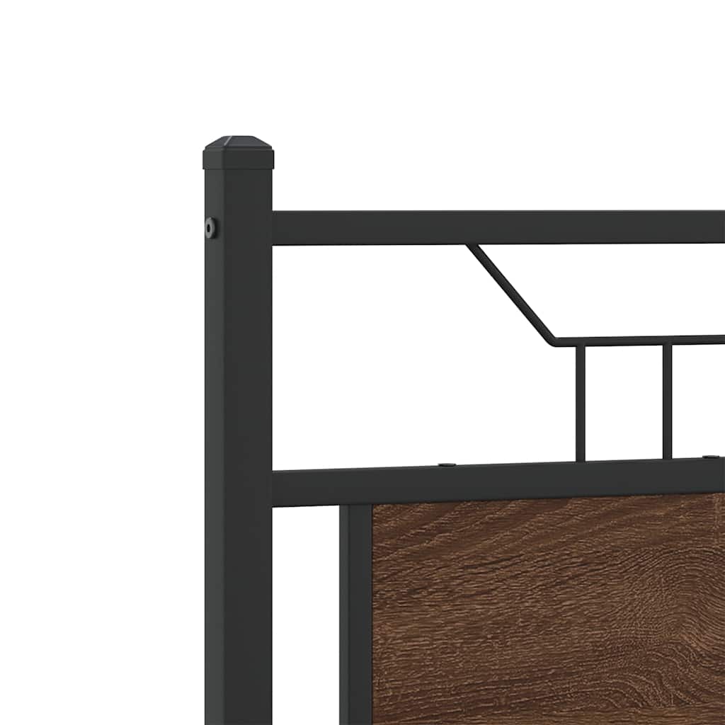 sengeramme 120x190 cm uden madras konstrueret træ brunt eg