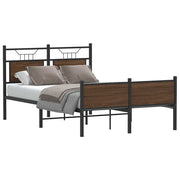sengeramme 120x200 cm uden madras konstrueret træ brunt eg