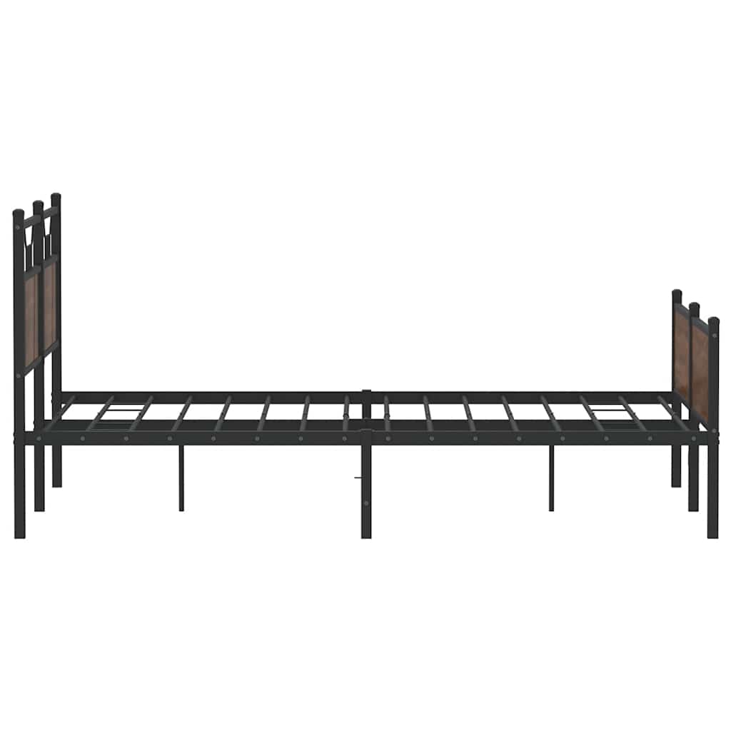 sengeramme 140x200 cm uden madras konstrueret træ brunt eg