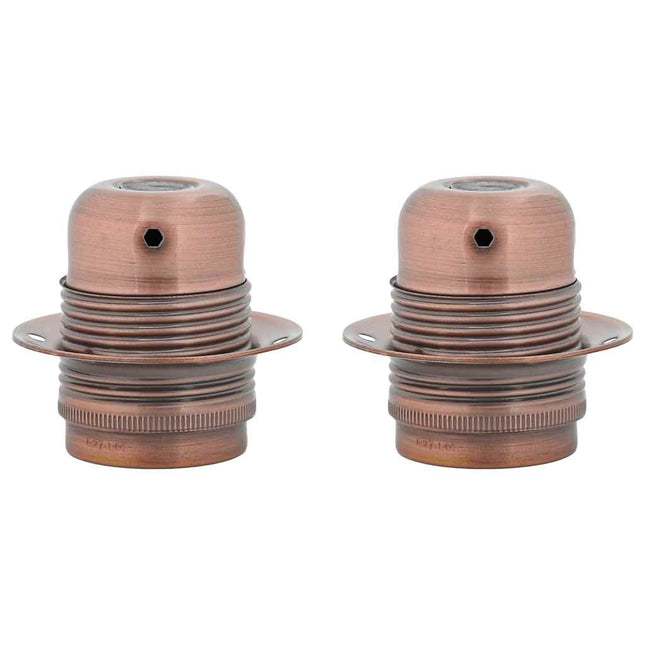 lampeholdere 2 stk rød bronze E27