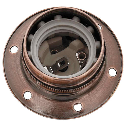 lampeholdere 2 stk rød bronze E27