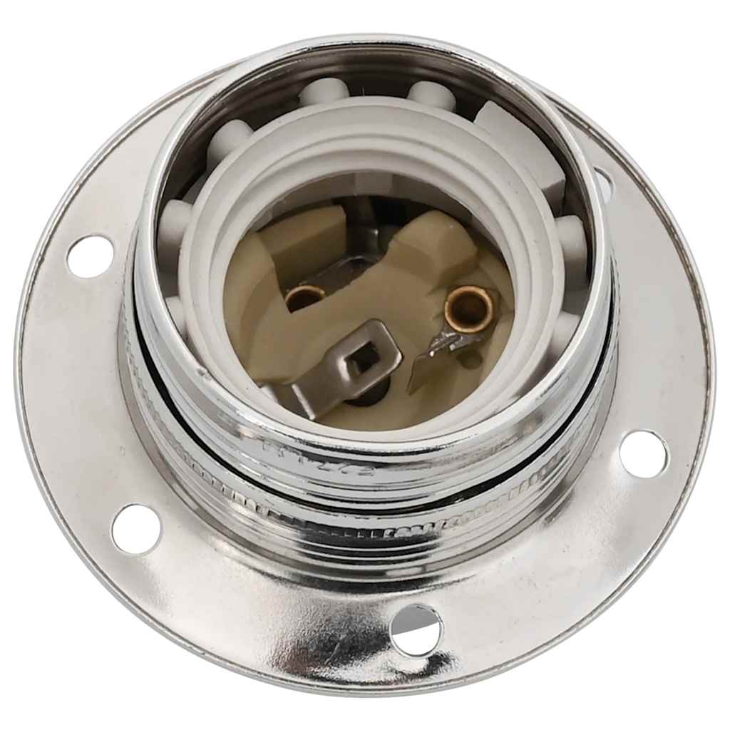 lampeholdere 2 stk forniklet satin E27