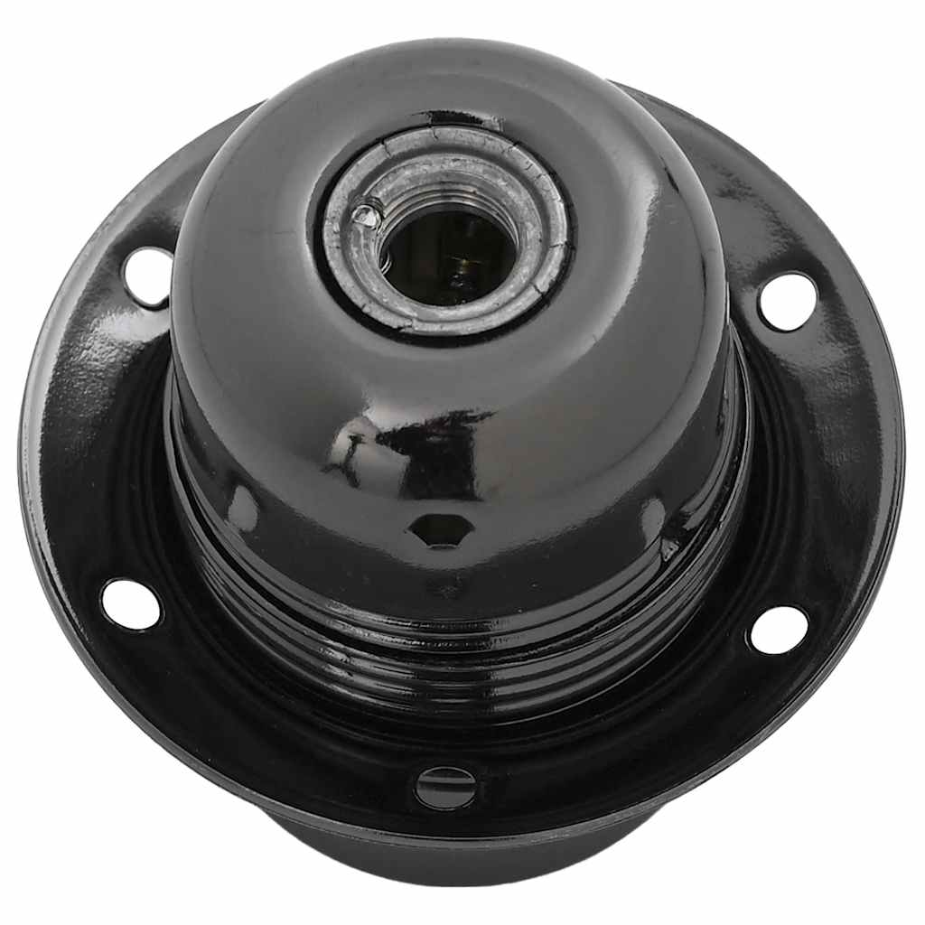 lampeholdere 2 stk blank sort E27