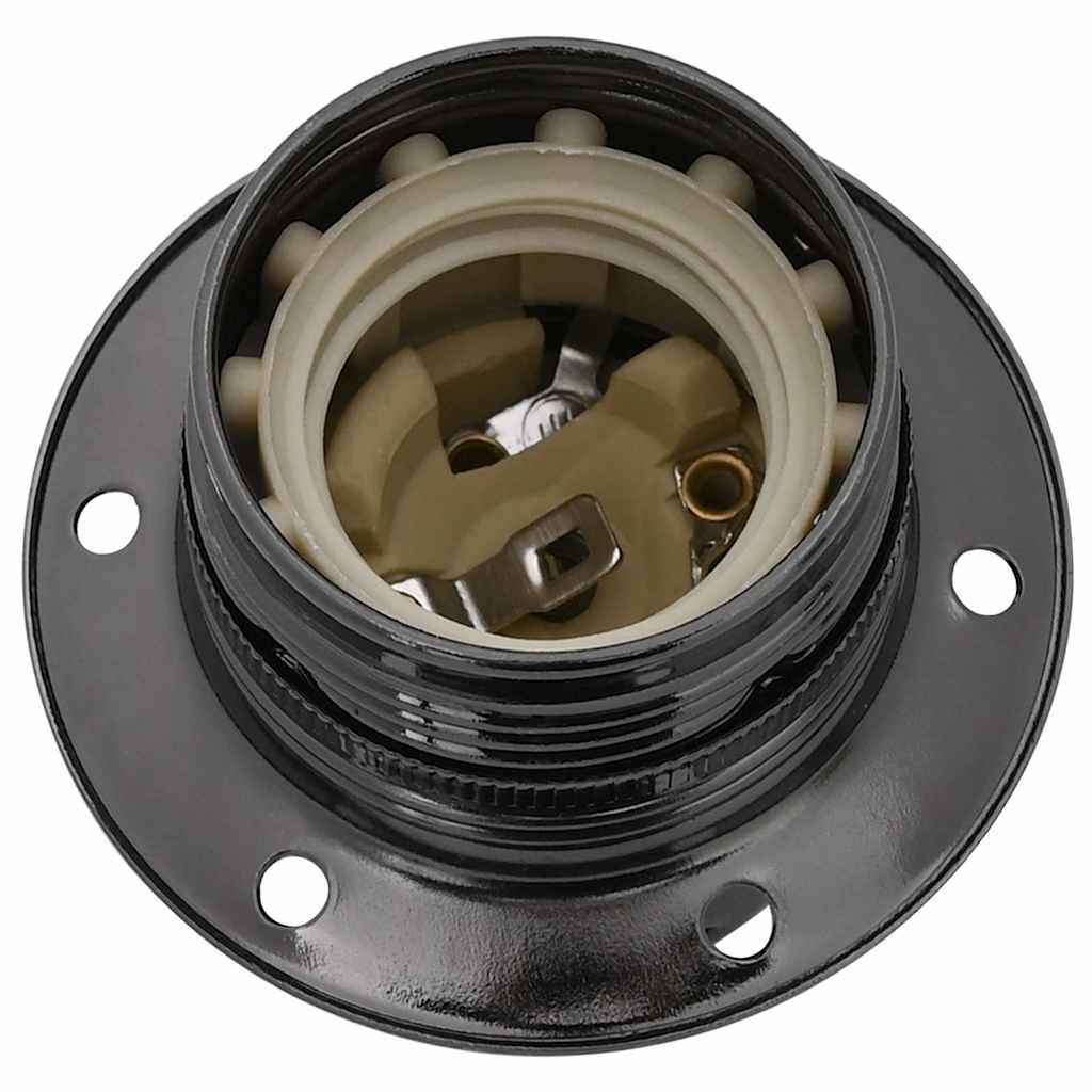 lampeholdere 2 stk blank sort E27