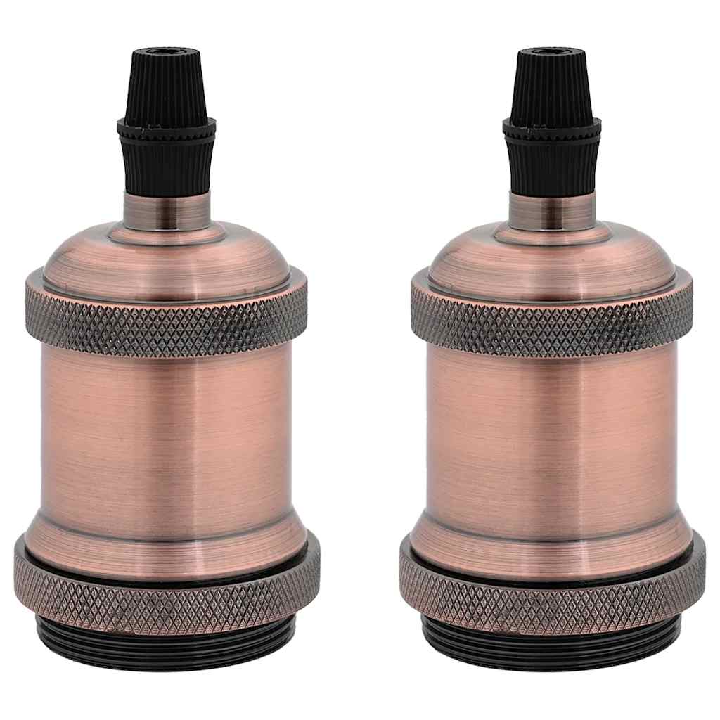 lampeholdere 2 stk rød bronze E27