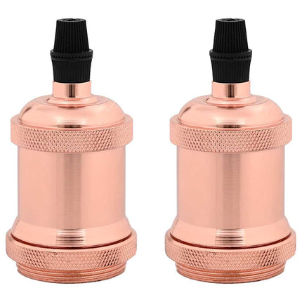 lampeholdere 2 stk rosaguld E27