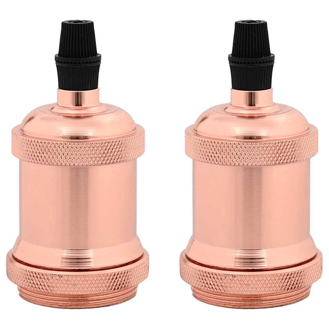 lampeholdere 2 stk rosaguld E27