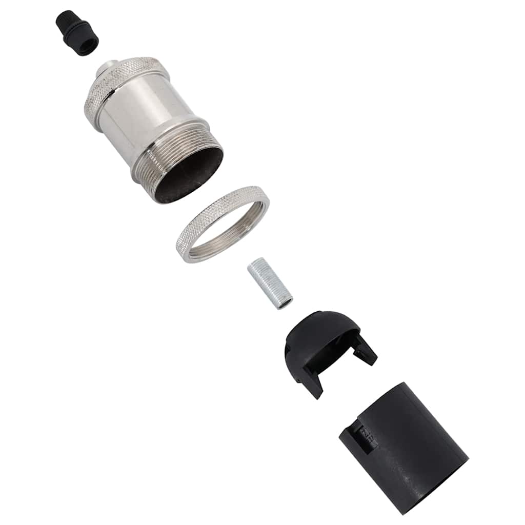 lampeholdere 2 stk forniklet satin E27