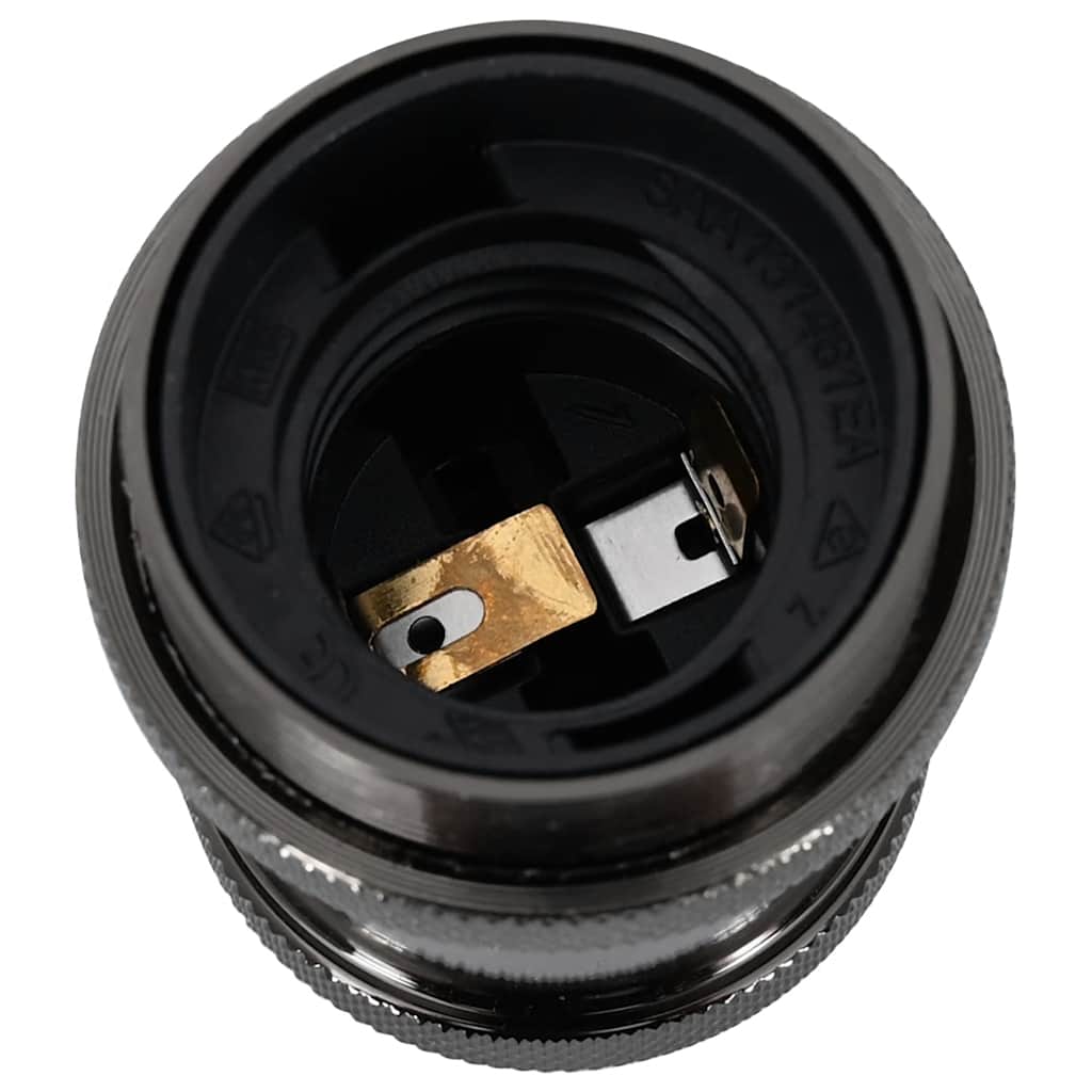 lampeholdere 2 stk blank sort E27