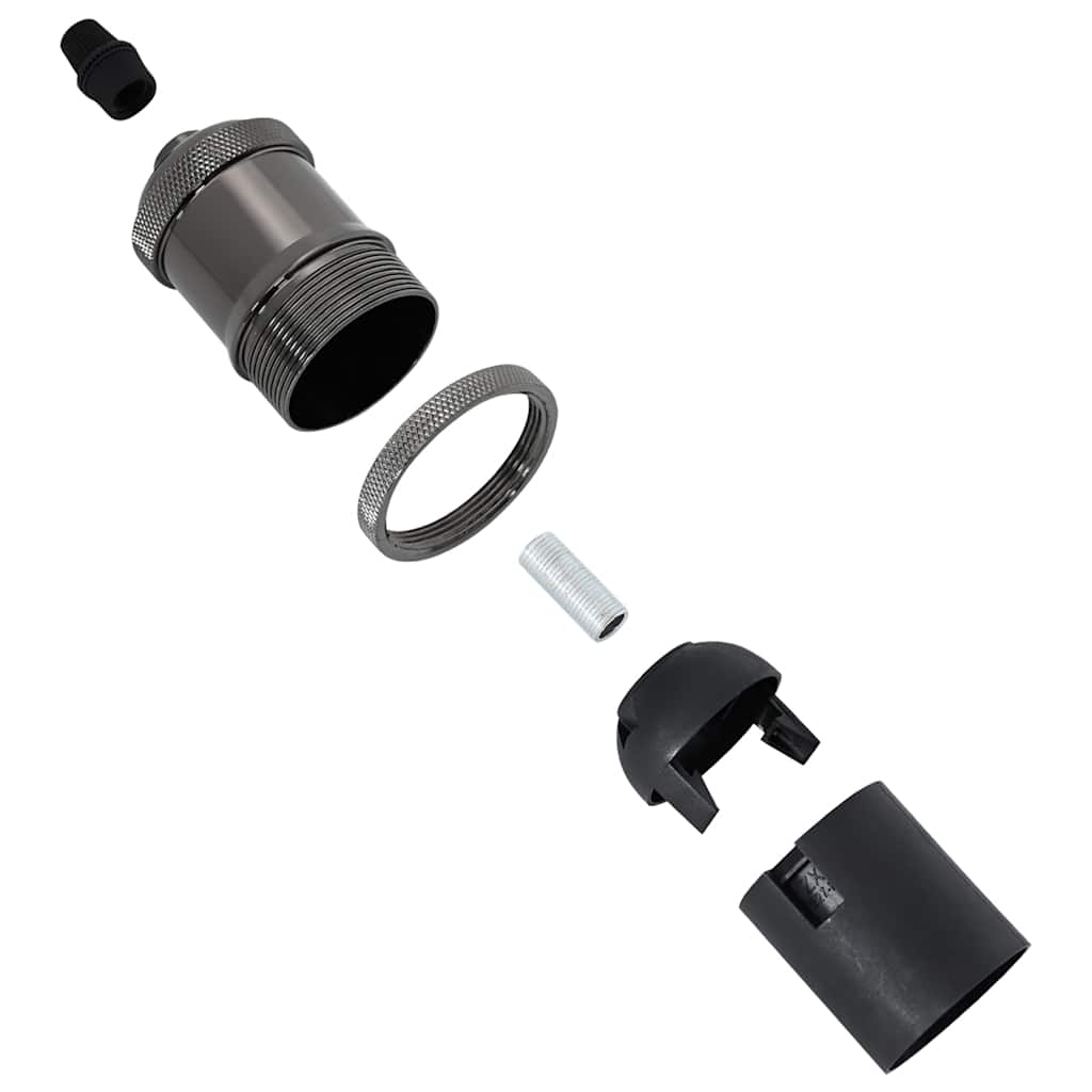 lampeholdere 2 stk blank sort E27