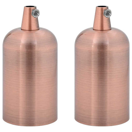 lampeholdere 2 stk rød bronze E27