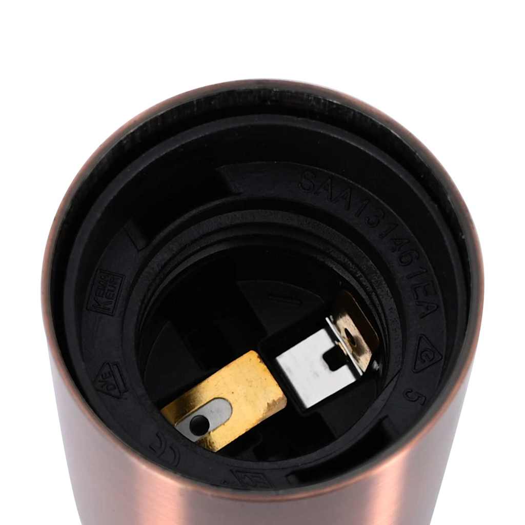 lampeholdere 2 stk rød bronze E27