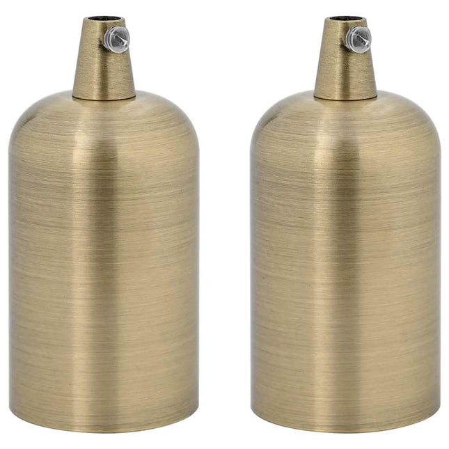 lampeholdere 2 stk bronze E27