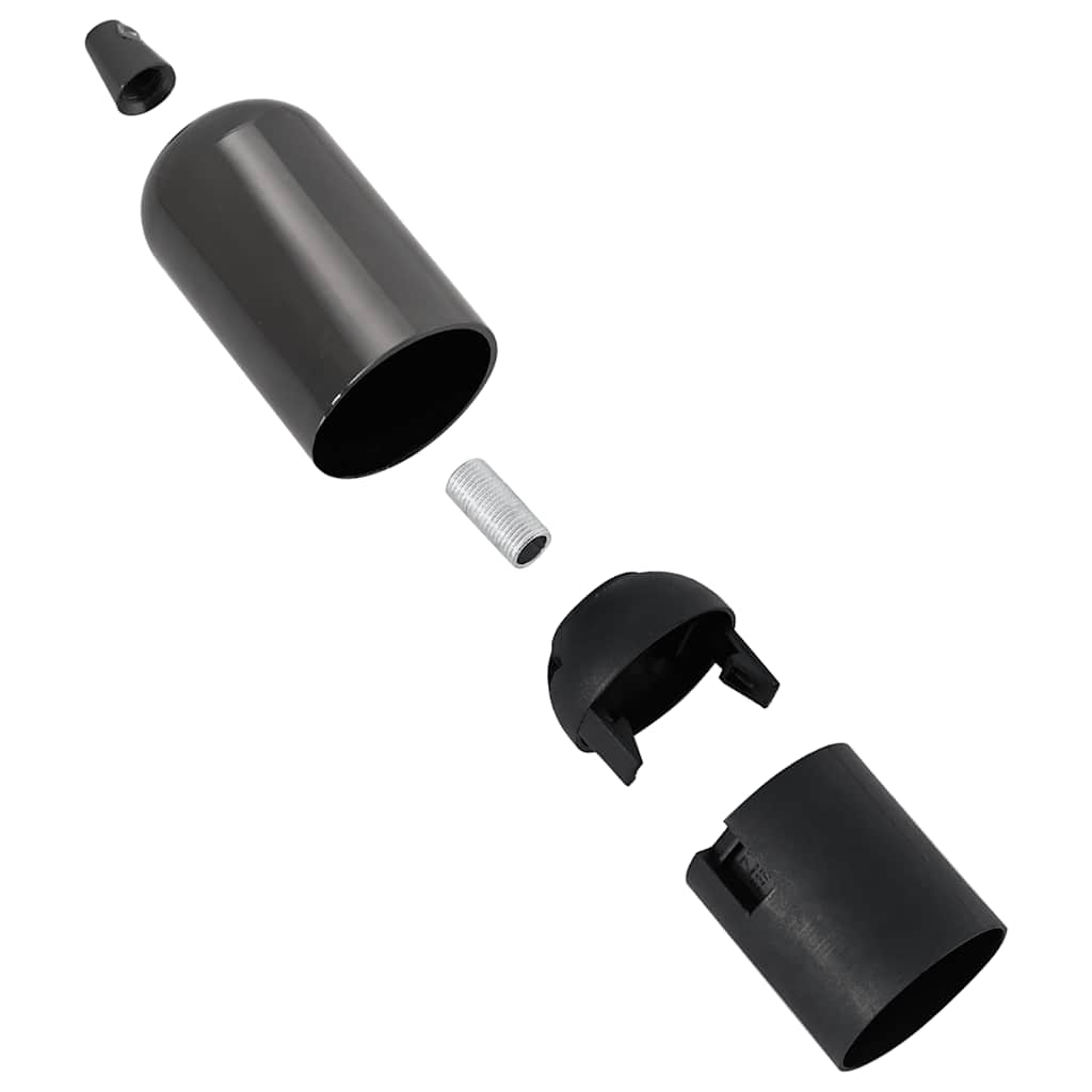 lampeholdere 2 stk blank sort E27