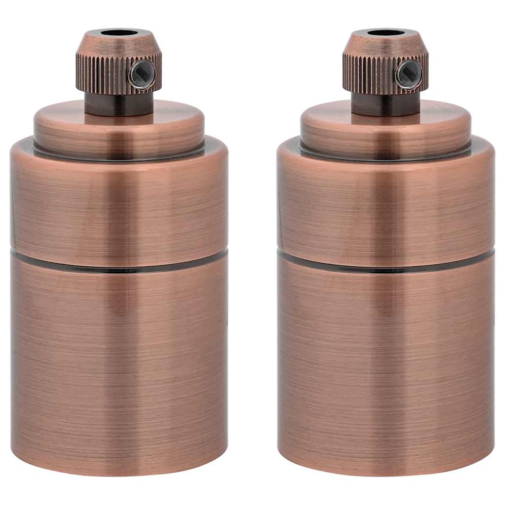 lampeholdere 2 stk rød bronze E27