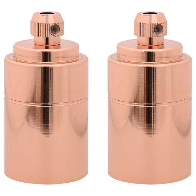 lampeholdere 2 stk rosaguld E27