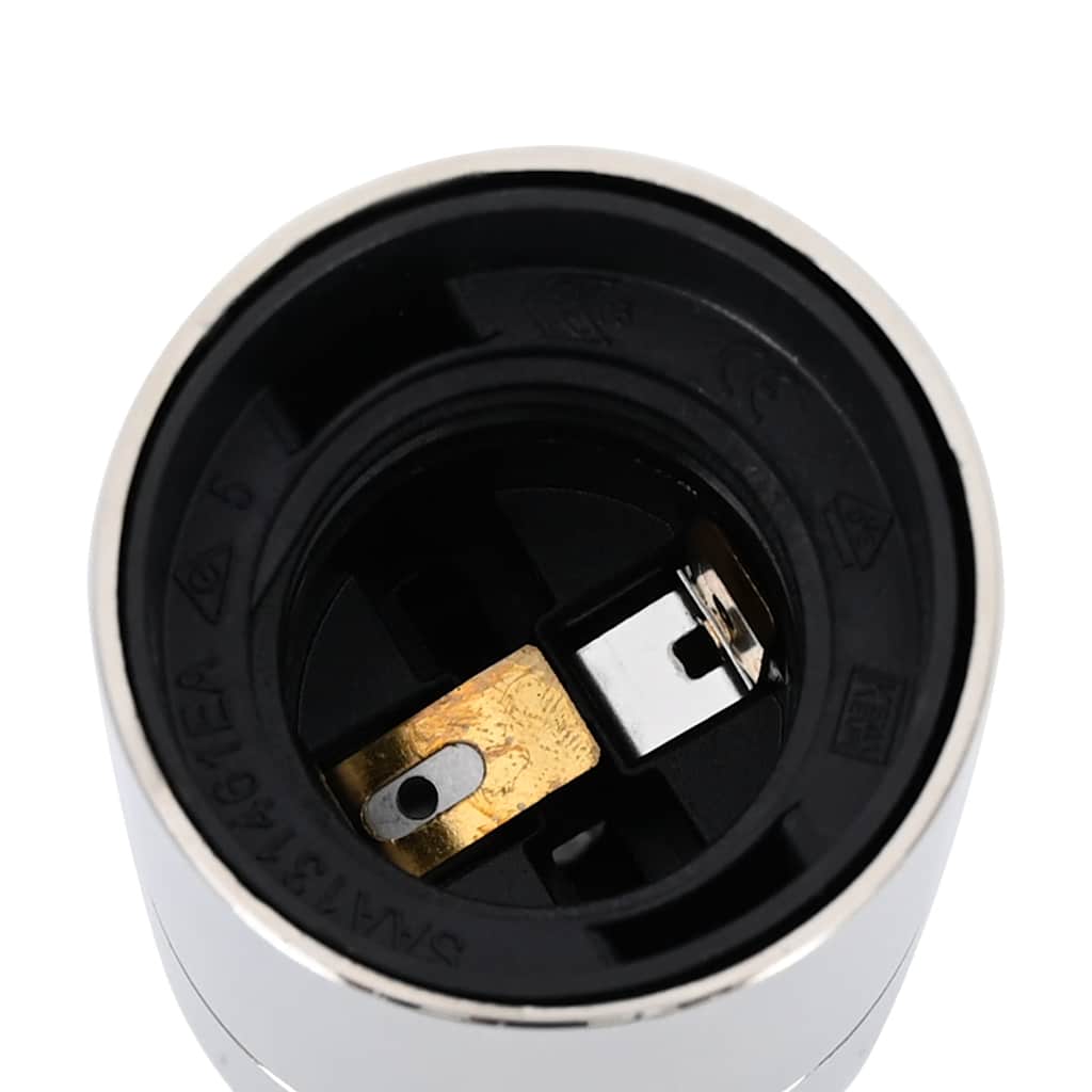 lampeholdere 2 stk forniklet satin E27