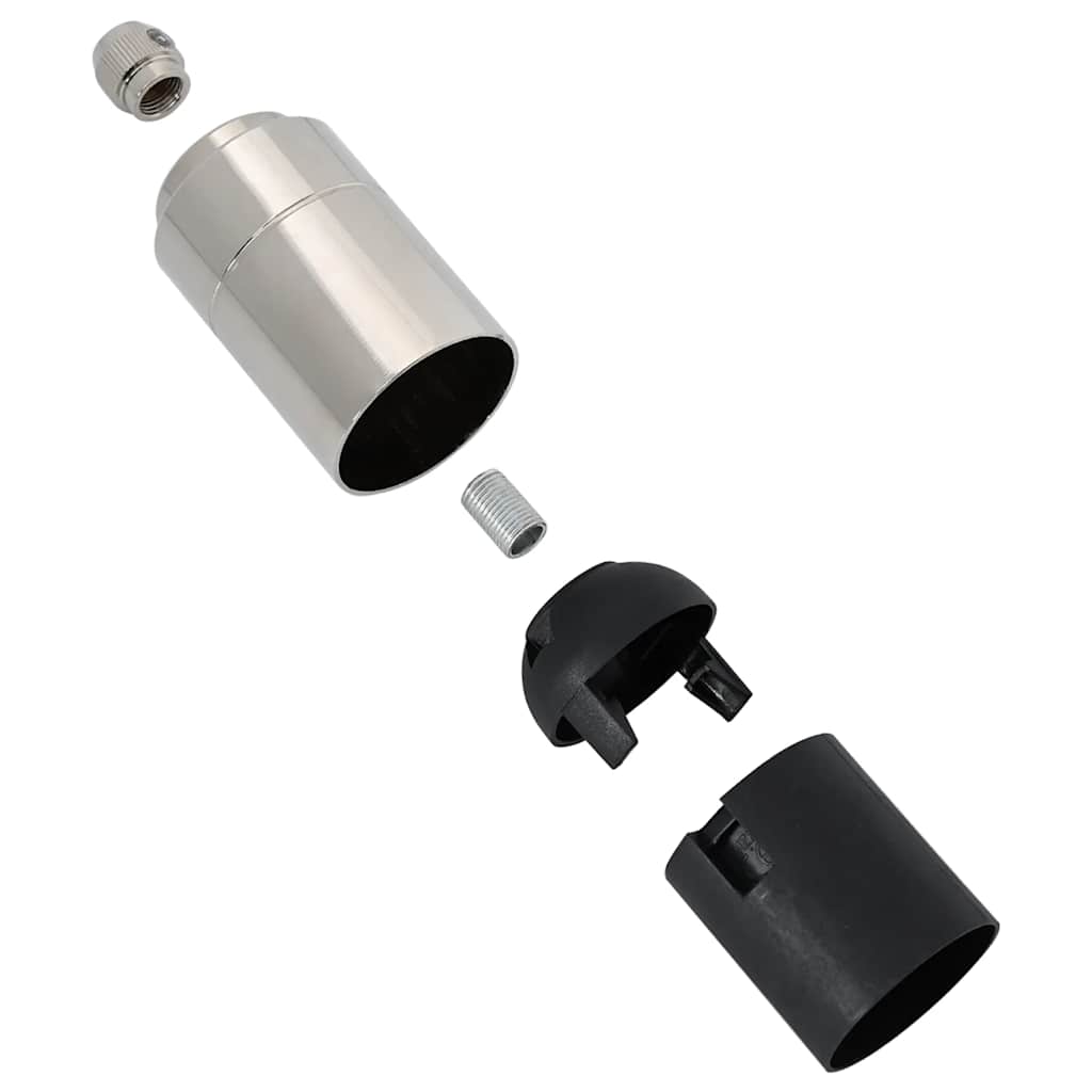 lampeholdere 2 stk forniklet satin E27