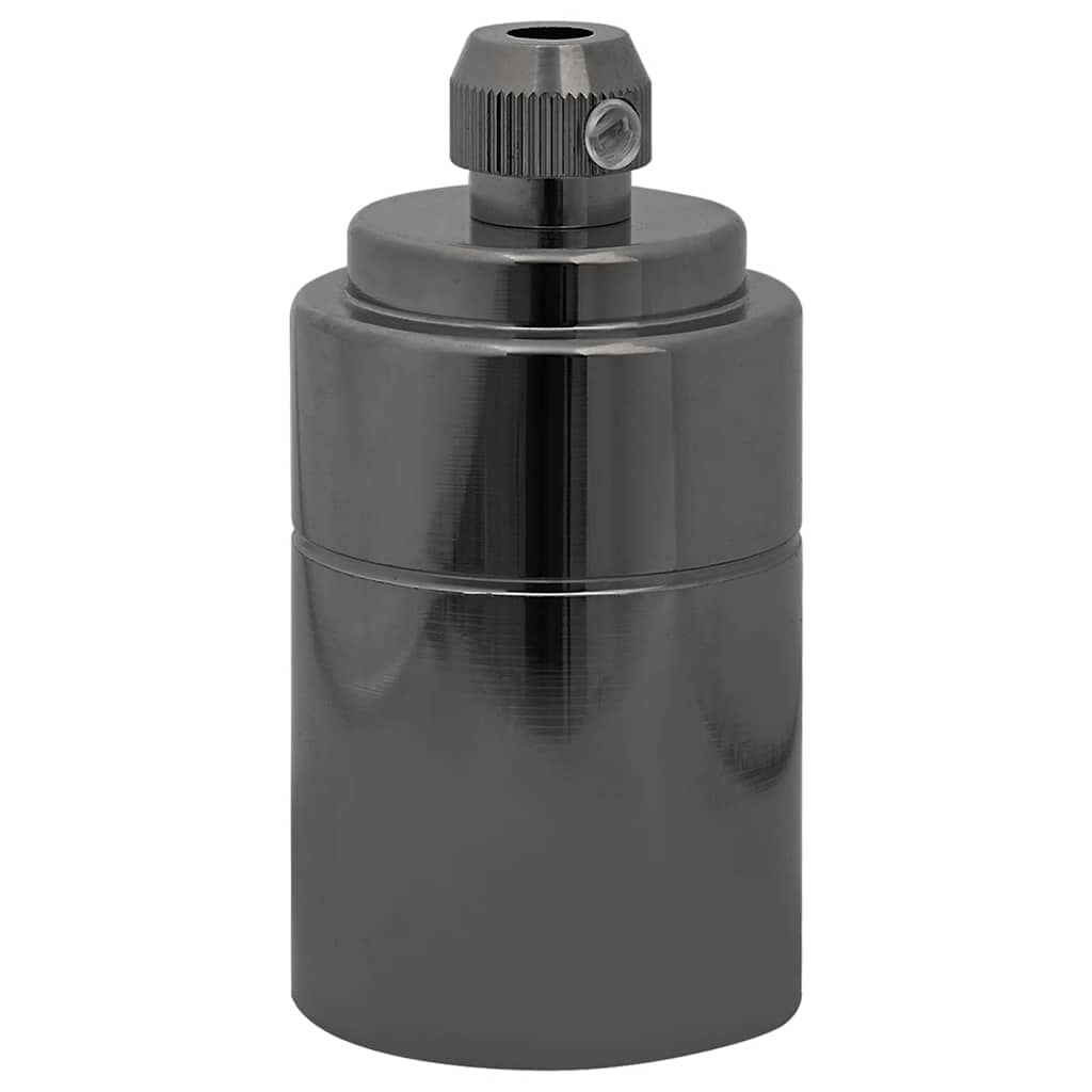 lampeholdere 2 stk blank sort E27