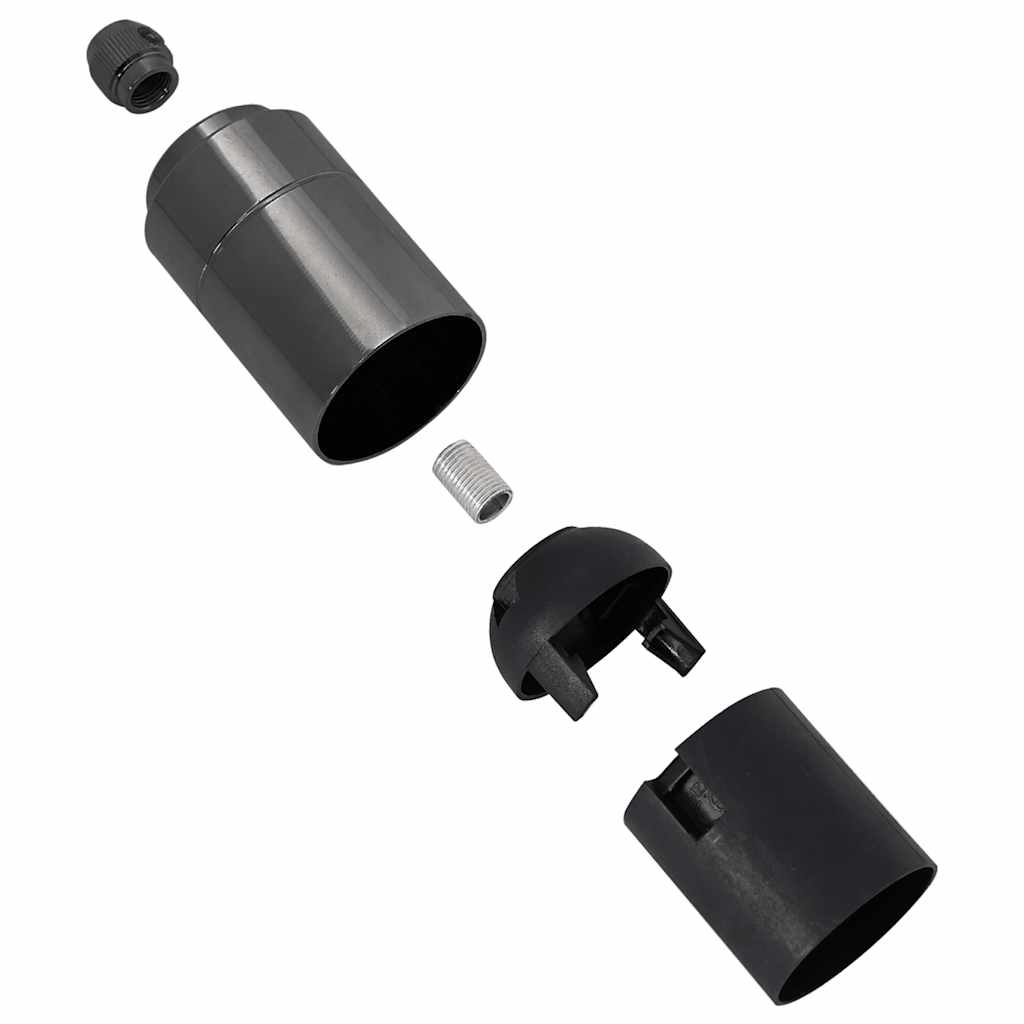 lampeholdere 2 stk blank sort E27