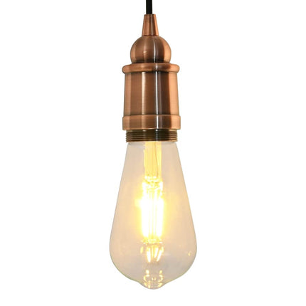lampeholdere 2 stk rød bronze E27