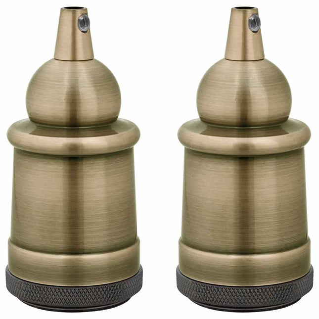 lampeholdere 2 stk bronze E27