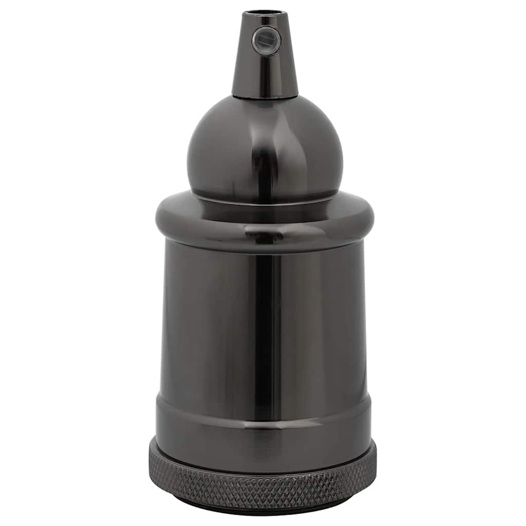 lampeholdere 2 stk blank sort E27