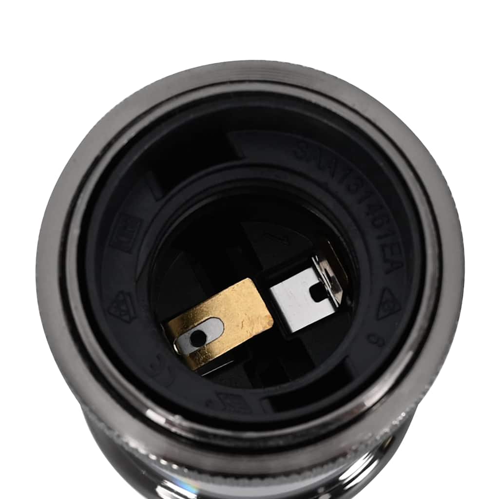 lampeholdere 2 stk blank sort E27